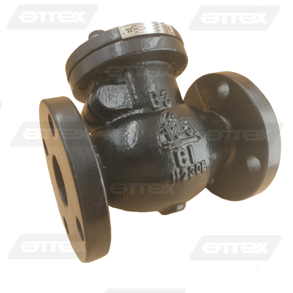 VALVULAS  RETENCION CHAPALETA MARCA B3-VALVE ASTM A-126 GR.B TRIM BRONZE CLASE 125 F.F. 3"